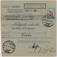 FINLANDE / SUOMI FINLAND 1929 PETÄJÄVESI To TURKU/ÅBO - Postiosoitus / Money-Order Card - Storia Postale