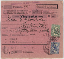 FINLANDE / SUOMI FINLAND 1928 HELSINKI To RIIHIMÄKI - Postiennakko-Osoitekortti / COD Address Card - Briefe U. Dokumente