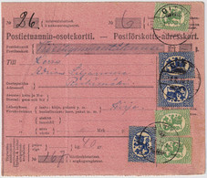 FINLANDE / SUOMI FINLAND 1920 OITTI To RIIHIMÄKI - Postiennakko-Osoitekortti / COD Address Card - Storia Postale