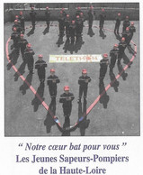 LES JEUNES SAPEURS POMPIERS DE LA HAUTE LOIRE ( AFM TELETHON ) PAP ENTIER POSTAL FLAMME LE PUY 2008, VOIR LES SCANNERS - Sapeurs-Pompiers