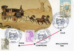 150ème Anniversaire Des Relations AFP PTT - Malle Poste - Paris  St Etienne 1840 - Poste & Facteurs