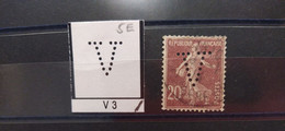 FRANCE V3 TIMBRE  INDICE 4 SUR 139 PERFORE PERFORES PERFIN PERFINS PERFO PERFORATION PERFORIERT - Gebraucht