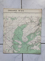 Carte IGN 1956 CHAOURCE 3-4  ARRELLES PRASLIN PARGUES MAISONS LES VAUDRON BAGNEUX LA FOSSE BRAGELOGNE BALPOT LA GRANGE - Cartes Géographiques