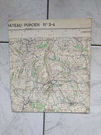 Carte IGN 1960 CHATEAU PORCIEN 3-4  CHAUMONT FRAILLICOURT GIVRON LA HARDOYE WADIMONT - Cartes Géographiques