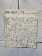 Carte IGN 1959 CHATEAU RENAULT 1-2  MONTHODON AUTHON LA FERRIERE LES HERMITES PRUNAY - Cartes Géographiques