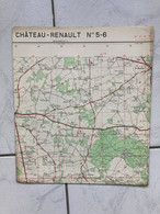 Carte IGN 1959 CHATEAU RENAULT 5-6  SAINT LAURENT EN GATINES NOUZILLY CROTELLES VILLEDOMER LE BOULAY BEAUMONT LOUESTAULT - Cartes Géographiques