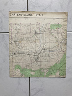 Carte IGN 1957 CHATEAU SALINS 5-6  HAMPONT OBRECK SAINT MEDARD HARAUCOURT MARSAL VIC SUR SEILLE SALONNES MORVILLE LES CO - Cartes Géographiques