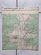 Carte IGN 1955 CHATEAUVILLAIN 1-2  ORMOY SUR AUBE LANTY DINTEVILLE GEVROLLES SILVAROUVRES - Cartes Géographiques