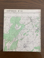 Carte IGN 1957 CHATENOIS 1-2  AOUZE PLEUVEZAIN VICHEREY REMOVILLE ATTIGNEVILLE HOUEVILE BARVILLE HARCHECHAMP GEMONVILLE - Cartes Géographiques