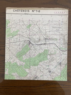 Carte IGN 1957 CHATENOIS 7-8  REMICOURT ESTRENNES VIVIERS OFFROICOURT DOMEVRE SOUS MONTFORT GIROVILLERS DOMJULIEN PAREY - Cartes Géographiques