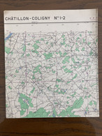 Carte IGN 1957 CHATILLON COLIGNY 1-2  LE MOULINET SUR SOLIN LANGESSE LES CHOUX MONTEREAU VARENNES EN GATINAIS CHANGY LES - Cartes Géographiques