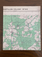 Carte IGN 1957 CHATILLON COLIGNY 5-6  NEVOY GIEN DAMPIERRE EN BURLY - Cartes Géographiques