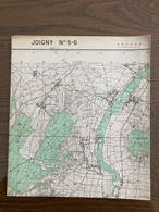 Carte IGN 1956 JOIGNY 5-6  PAROY SUR THOLON SENAN VILLIERS CHAMVRES BEON PRECY SUR VRIN - Cartes Géographiques