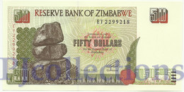 ZIMBABWE 50 DOLLARS 1994 PICK 8a UNC - Zimbabwe