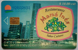 Cuba US$10.00 "  Hotel Horizontes Saunt John's - Restaurante Mama Ines " - Cuba