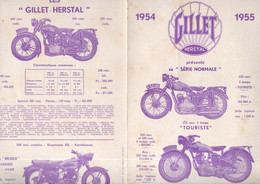 (moto)  Catalogue  GILLET HERSTAL  1954.55   (M5334) - Motos