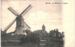 CPA  Carte Postale  Belgique Knocke   Moulin Et L'église Début 1900  VM64014ok - Knokke