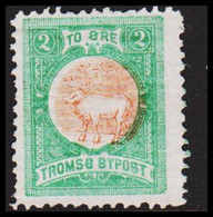 1888. NORGE. THROMSØ BYPOST TO ØRE. No Gum.  - JF529845 - Local Post Stamps