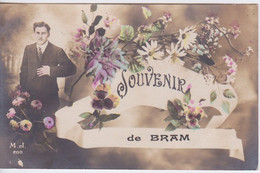 11 - BRAM - CARTE SOUVENIR DE BRAM - CPA FANTAISIE 1913 - Bram