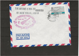 FRANCE 1988 TIR ARIANE 4 VOL 22 973  KOUROU  15 JUIN 1988 HL 08H19 AMSAT METEOSAT ELA 2 PAS 1  VOIR SCAN POUR ETAT - Océanie