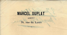 1902 ENTETE Marcel Duplat Agent Le Havre Seine Maritime Pour Vairet Baudot Briqueterie Devenue Eco Musée à Ciry Le Noble - 1900 – 1949