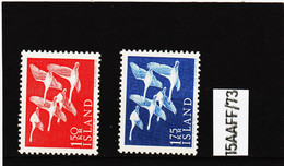 15AAFF/73 I S L A N D 1956 Michl 312/13  ** Postfrisch  SIEHE ABBILDUNG - Unused Stamps