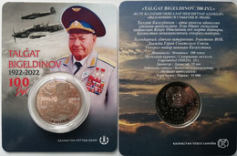 KAZAKHSTAN NEW 2022 COIN  IN THE BLISTER ''TALGAT BIGELDINOV..100 YEARS'' ..''NOTABLE EVENTS AND PEOPLE'' - Kazachstan