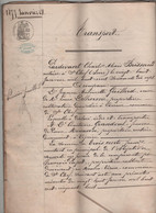 Transport 1877 Guillerd Delhorme Arcisse Grandval Monavon Vignieu Papet Moulin Vieux Ugnon Gadoux Chomard ... - Manuscrits