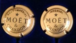 2 PLAQUES DE MUSELET DE CHAMPAGNE " MOET ET CHANDON N° 224 ET 224a IMPERIAL ET BRUT IMPERIAL " - Moet Et Chandon