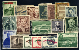 Cuba (aéreos) Nº 148/52**/*, 156/8**/*, 163a/71**/*, 178*. Año 1956/8 - Poste Aérienne