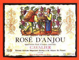 Etiquette Neuve De Vin Rosé D'anjou Celliers à Saint Hilaire Saint Florent - 75cl - Vino Rosado