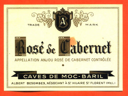 Etiquette Neuve De Vin Rosé De Cabernet Albert Besombes à Saint Hilaire Saint Florent - 70cl - Vino Rosado