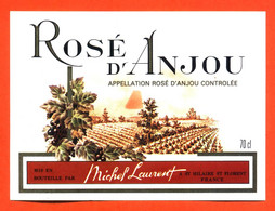 Etiquette Neuve De Vin Rosé D'anjou Michel Laurent à Saint Hilaire Saint Florent - 70cl - Rosés
