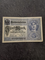 BILLET 5 MARK DARLEHNSKASSENSCHEIN 1 8 1917 ALLEMAGNE / GERMANY BANKNOTE - Non Classés