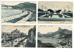 Lot 4 X CPA Cartes Postales Bresil Brazil Brasil Rio De Janeiro  Brazilie Old Postcards - Rio De Janeiro