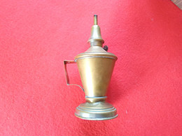 Ancienne LAMPE PIGEON En Cône Cuivre Et Nickelé Petit Modèle Vintage D époque (bazarcollect28) - Lámparas Y Arañas
