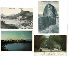 Lot 4 X CPA Cartes Postales Bresil Brazil Brasil Rio De Janeiro  Brazilie Old Postcards - Rio De Janeiro