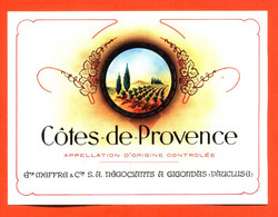 Etiquette Neuve De Vin Rosé Cotes De Provence Ets Méffré à Gigondas - 75cl - Vino Rosato