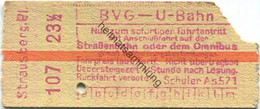 Deutschland - Berlin - BVG - U-Bahn Fahrkarte Mit Anschlussfahrt Auf Der Strassenbahn Oder Dem Omnibus - Strausberger Pl - Europa