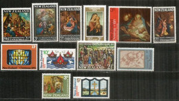 NEW-ZEALAND. Beau Lot De 12 Timbres Neufs ** Tous Différents NOËL / CHRISTMAS. Lot # 6 - Vrac (max 999 Timbres)