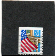 ETATS-UNIS       32 C   Date En Bleu  1995    Y&T : 2339  Coté Gauche Et Haut Non Dentelés     Oblitéré - 3. 1981-...