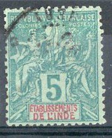 INDE Timbre-poste N°4 Oblitéré TB Cote 5€00 - Used Stamps