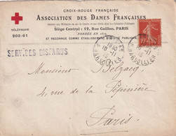 Thème Croix Rouge - France - Enveloppe - Croce Rossa