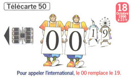 France:Used Phonecard, France Telecom, 50 Units, Numbers - 1996