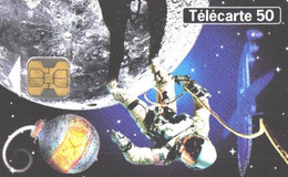 France:Used Phonecard, France Telecom, 50 Units, Space, Moon - 2000