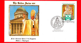 UNGHERIA - 1991 - Busta The Golden Series 23 K - Visita Di Giovanni Paolo II A Esztergom - Annullo 16-08-1991 - Storia Postale