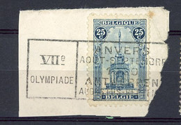 BEL -  Yv. COB  N°  164  (o)  25c  Perron VII OLYMPIADES ANVERS 1920 - Flammes