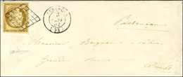 Grille / N° 1 Belle Marge Càd T 15 BESANÇON (24) Sur Lettre Locale. 1852. - TB / SUP. - R. - 1849-1850 Ceres
