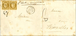 PC 2388 / N° 1 Paire Belles Marges (qq Légères Rousseurs) Càd T 15 PAU (64) Sur Lettre Insuffisamment Affranchie Pour Br - 1849-1850 Ceres