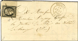 Plume + N° 3 Grand Bdf, à Côté Càd T 14 VIZILLE (37) 14 JANV. 1849 Sur Lettre Avec Texte Pour Sassenage. - SUP. - RR. - 1849-1850 Ceres